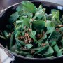 Bean and rocket salad with green-olive dressing