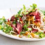 Beef, pickled cucumber and soba noodle salad