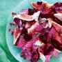 Beetroot, fig and pomegranate salad with goats cheese