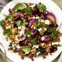 Beetroot, freekeh and pistachio salad