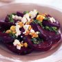 Beetroot and goats cheese salad with walnuts