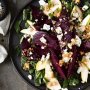 Beetroot and pear salad with honey walnut dressing