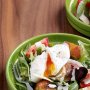 BLT salad with poached eggs