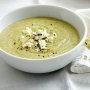 Broccoli, zucchini and blue cheese soup