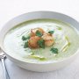 Broccoli soup with scallops