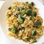 Brown butter broccoli, pine nut and basil pasta