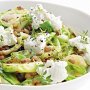 Brussels sprouts, lentil and goats curd salad