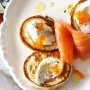 Buckwheat pikelets with smoked salmon and dill
