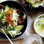 Cabbage salad with green goddess dressing
