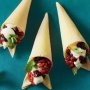 Candied beetroot and walnut cones
