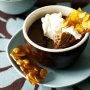 Cappuccino custard pots with almond praline