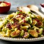 Caramelised brussels sprouts with buttered breadcrumbs & dried cranberries