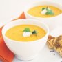 Carrot and potato soup with cumin toast