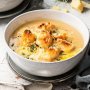 Cauliflower and parsnip soup with parmesan croutons