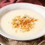 Cauliflower soup with crunchy bacon breadcrumbs