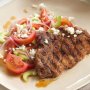 Char-grilled lamb chops with Greek salad