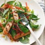 Chargrilled pork sausages with Thai-style salad