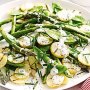 Chargrilled potato, asparagus and snow pea salad