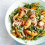 Chargrilled sweet potato, peach and rocket salad