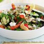 Chargrilled vegetable and pita salad with feta & dukkah