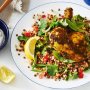 Chermoula chicken with quinoa and lentil salad