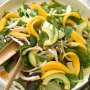 Chicken, avocado and mango salad with sweet chilli dressing