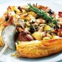 Chicken, chorizo & potato pie