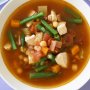 Chicken, tomato and chickpea soup
