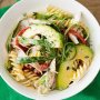 Chicken and avocado pasta salad