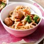Chicken meatballs with honey soy noodles