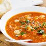 Chicken sausage and red lentil soup