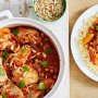 Chicken tagine with apricots and chickpeas