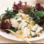 Chicken with longan and macadamia salad