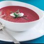 Chilled beetroot and onion soup