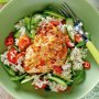 Chilli coconut chicken with cucumber rice salad