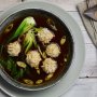 Chinese pork and rice ball soup