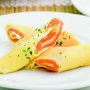 Chive omelette with smoked salmon