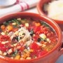 Chorizo and borlotti bean soup