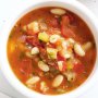 Chunky tomato, celery and bean soup