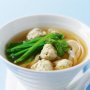 Coriander fish ball noodle soup