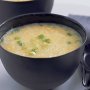 Corn, vermicelli and egg-thread soup
