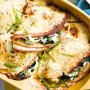 Cornmeal crespelle with ricotta & spinach
