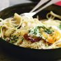 Creamy bacon and egg linguine