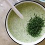Creamy broccoli and celeriac soup