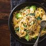 Creamy broccoli and spinach pasta