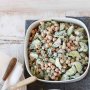 Creamy chickpea and cucumber salad