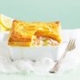 Creamy salmon and leek pie