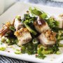 Crisp pork belly salad with mint and coriander