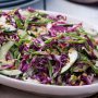 Cucumber and red cabbage coleslaw salad