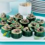 Cucumber cups with Thai beef salad